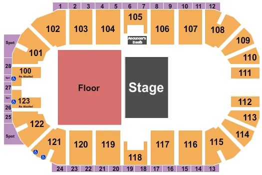 STEVE O Seating Map Seating Chart