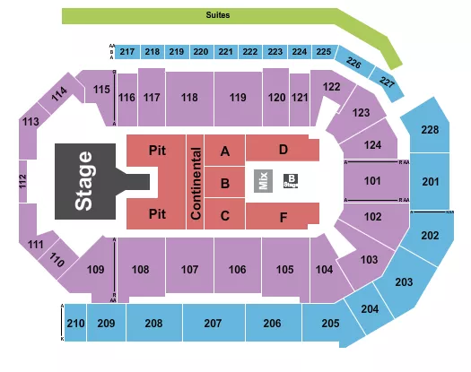 DIERKS BENTLEY Seating Map Seating Chart