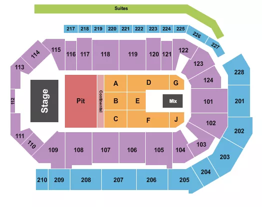 ENDSTAGE GA PIT CONT 3 Seating Map Seating Chart