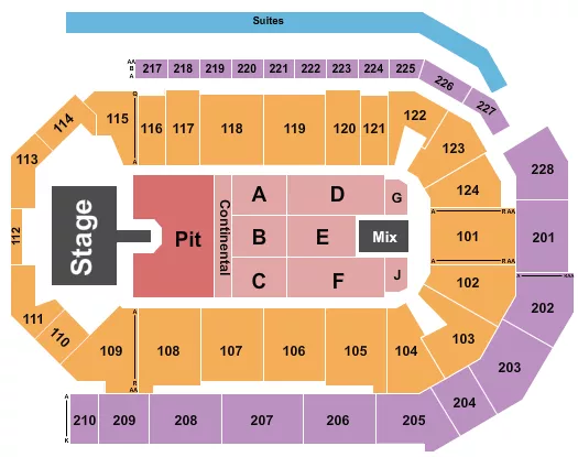 ENDSTAGE GA PIT CONT W CATWALK Seating Map Seating Chart
