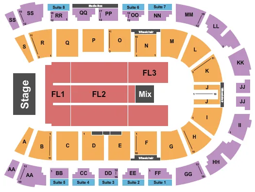 VISITLETHBRIDGECOM ARENA ENDSTAGE Seating Map Seating Chart