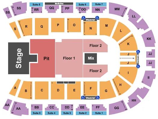 VISITLETHBRIDGECOM ARENA LEE BRICE Seating Map Seating Chart