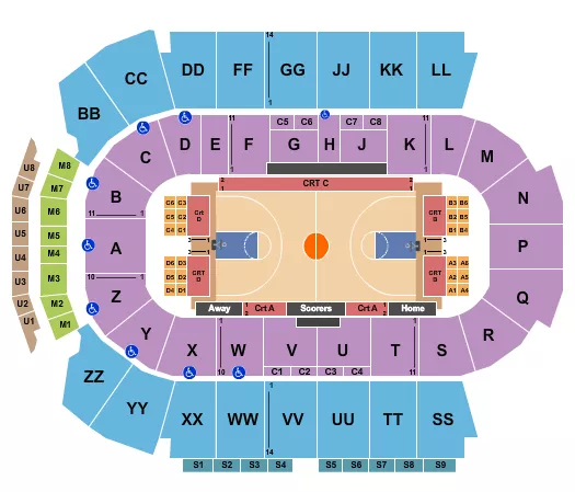 BASKETBALL 2 Seating Map Seating Chart