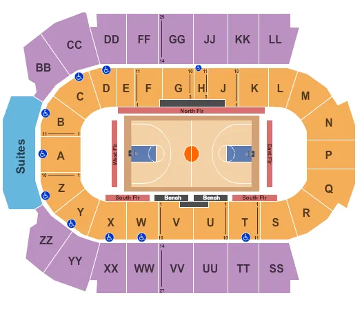 BASKETBALL1 Seating Map Seating Chart