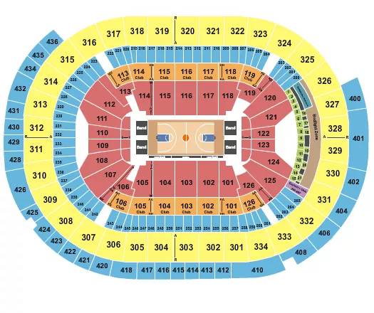 BASKETBALL NCAA TOURNAMENT Seating Map Seating Chart