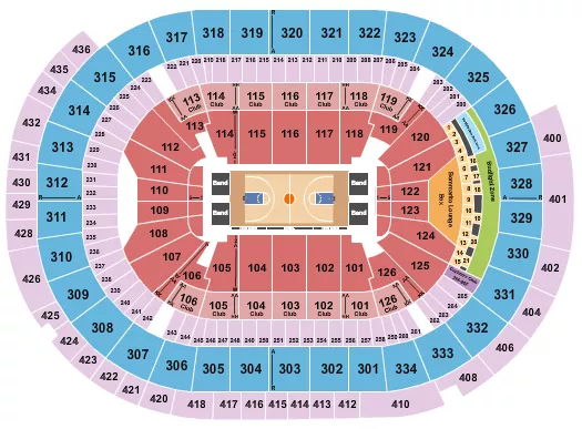 BASKETBALL NCAA TOURNAMENT Seating Map Seating Chart