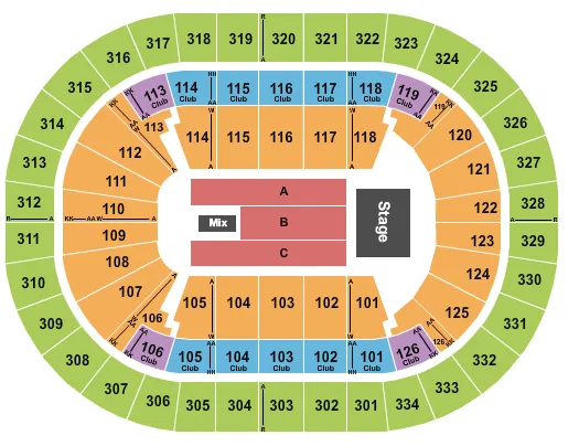 ENDSTAGE 2 Seating Map Seating Chart