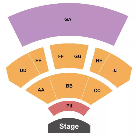 ENDSTAGE PIT Seating Map Seating Chart