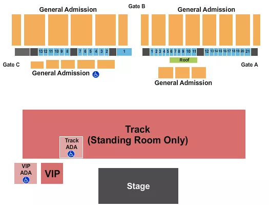 GA TRACK GA GS Seating Map Seating Chart