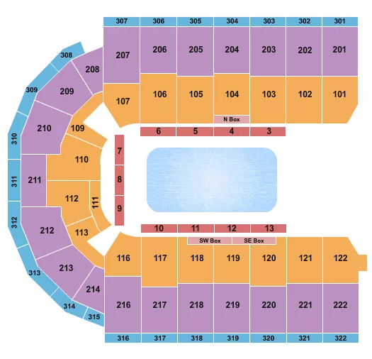 DISNEY ON ICE Seating Map Seating Chart