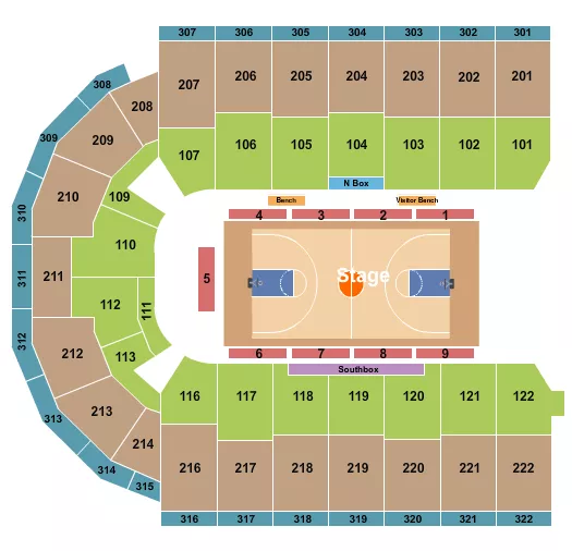 HARLEM GLOBETROTTERS Seating Map Seating Chart