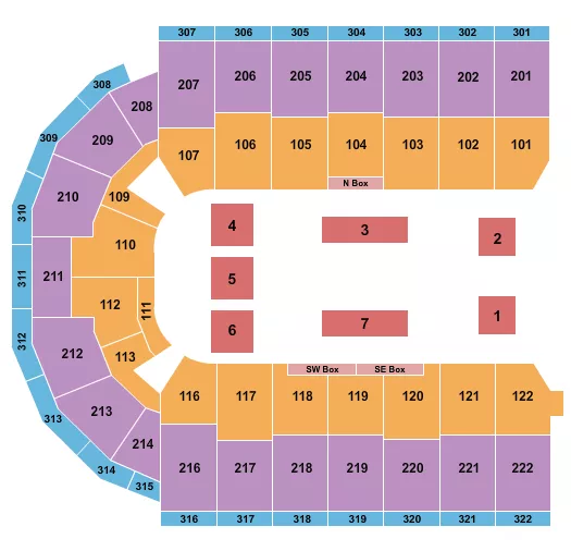 WWE Seating Map Seating Chart