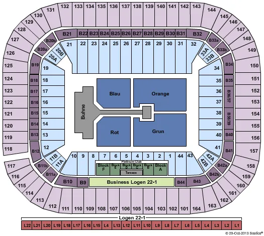 MERKUR SPIEL ARENA ONE DIRECTION Seating Map Seating Chart