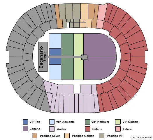 ONE DIRECTION Seating Map Seating Chart