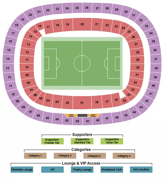 SOCCER WC CATEGORY 3 Seating Map Seating Chart