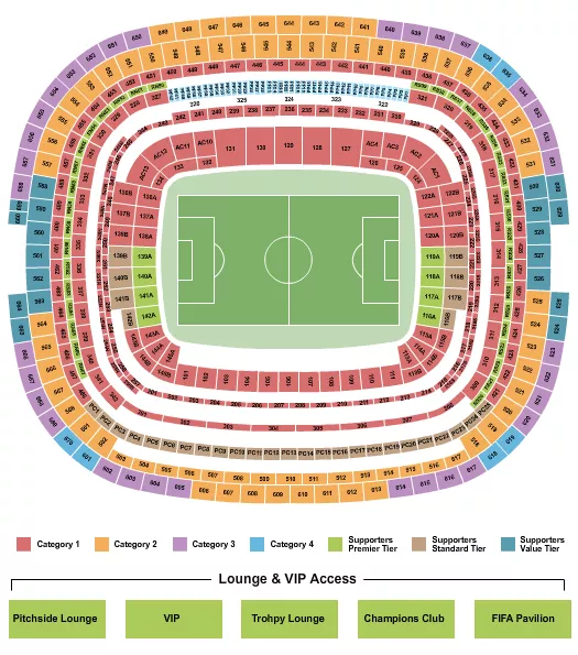 SOCCER WC CATEGORY 2 Seating Map Seating Chart
