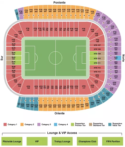 SOCCER WC CATEGORY 2 Seating Map Seating Chart