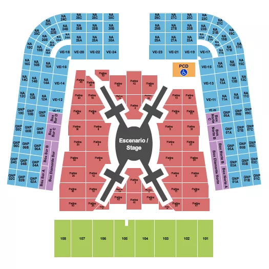 ESTADIO GNP SEGUROS MEXICO CITY BTS Seating Map Seating Chart