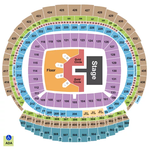 BAD BUNNY Seating Map Seating Chart