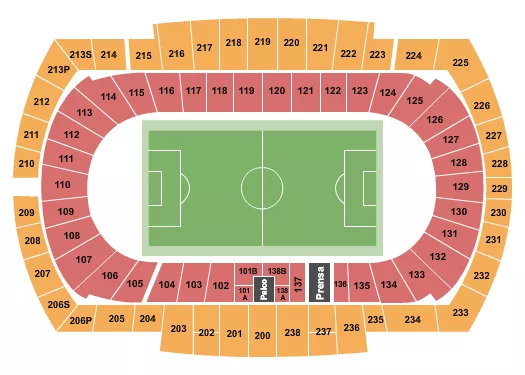 SOCCER STATIC Seating Map Seating Chart
