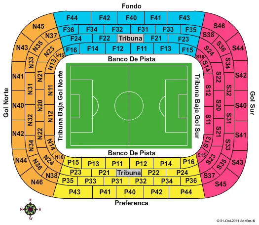 SOCCER Seating Map Seating Chart