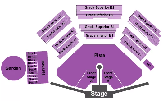 SHAKIRA ROW Seating Map Seating Chart