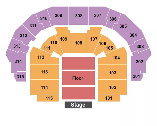 ETIHAD ARENA YAS ISLAND ENDSTAGE Seating Map Seating Chart