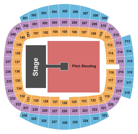 COLDPLAY Seating Map Seating Chart