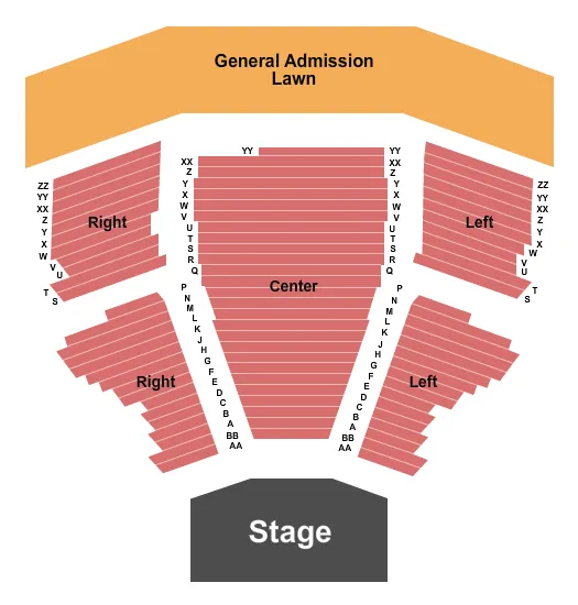 END STAGE Seating Map Seating Chart