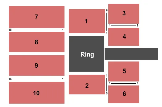 WWE 2 Seating Map Seating Chart