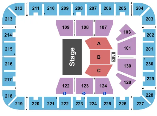EXPLOREASHEVILLECOM ARENA AT HARRAHS CHEROKEE CENTER PAW PATROL Seating Map Seating Chart
