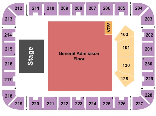 EXPLOREASHEVILLECOM ARENA AT HARRAHS CHEROKEE CENTER PRIMUS Seating Map Seating Chart
