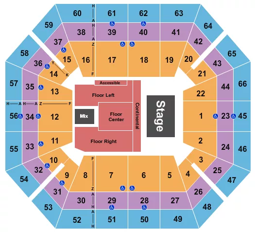 END STAGE Seating Map Seating Chart
