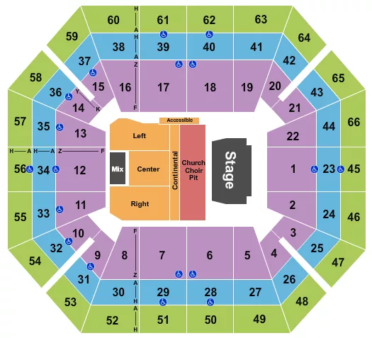 ERIC CHURCH Seating Map Seating Chart