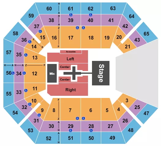 TOBYMAC Seating Map Seating Chart