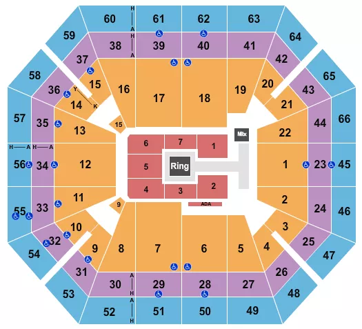 WWE Seating Map Seating Chart