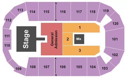 FM BANK ARENA BRANTLEY GILBERT Seating Map Seating Chart