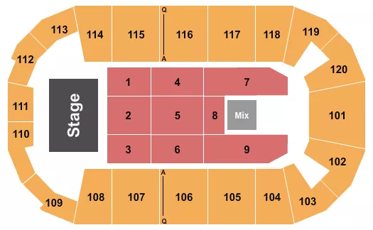 FM BANK ARENA DWIGHT YOAKAM Seating Map Seating Chart