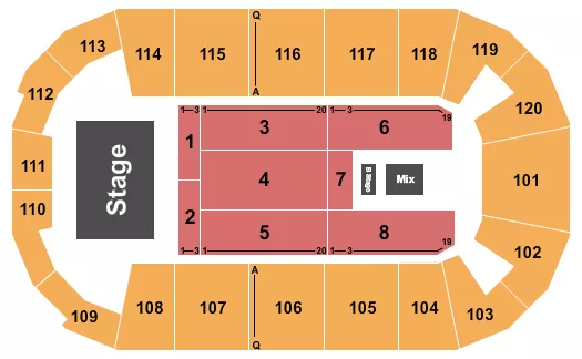 FM BANK ARENA SUGARLAND Seating Map Seating Chart