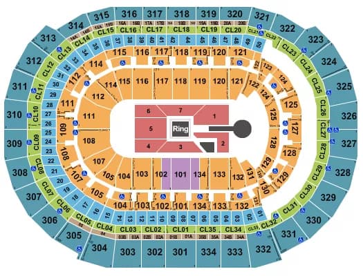 BOXING Seating Map Seating Chart