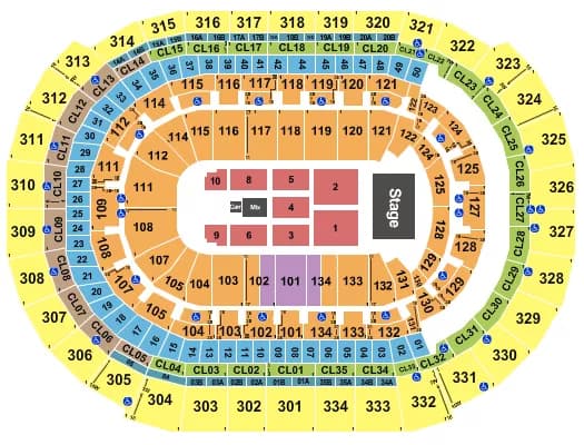 ENDSTAGE 5 Seating Map Seating Chart