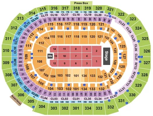 JEFF DUNHAM 2 Seating Map Seating Chart