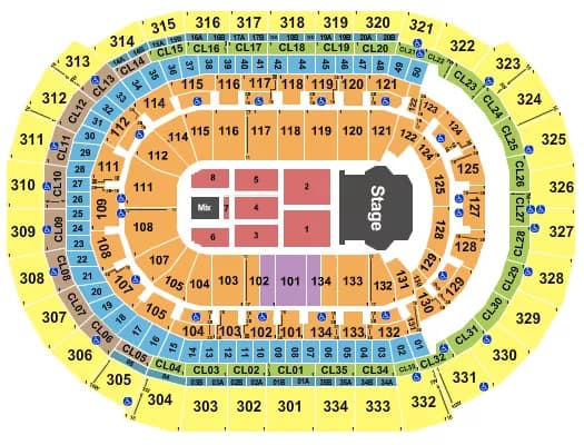 JINGLE BALL Seating Map Seating Chart