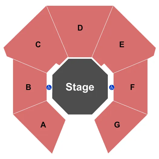 F OTTO HAAS STAGE AT ARDEN THEATRE COMPANY CENTER STAGE Seating Map Seating Chart