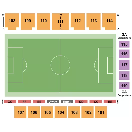 SOCCER Seating Map Seating Chart