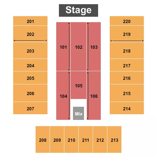 FANTASY SPRINGS RESORT CASINO ENDSTAGE 4 Seating Map Seating Chart