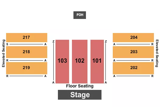 FANTASY SPRINGS RESORT CASINO ENDSTAGE W ELEVATED SEATING Seating Map Seating Chart