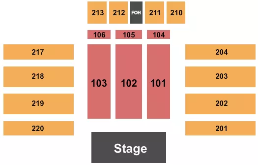 FANTASY SPRINGS RESORT CASINO ENDSTAGE 3 Seating Map Seating Chart