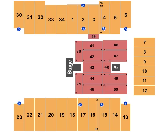 MATT RIFE Seating Map Seating Chart