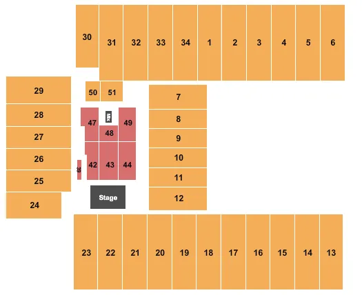 MERCYME 2 Seating Map Seating Chart